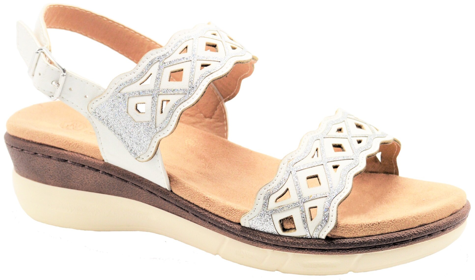 6030-A6 WHITE-$12 — Wholesale shoes-Golden Road Trading